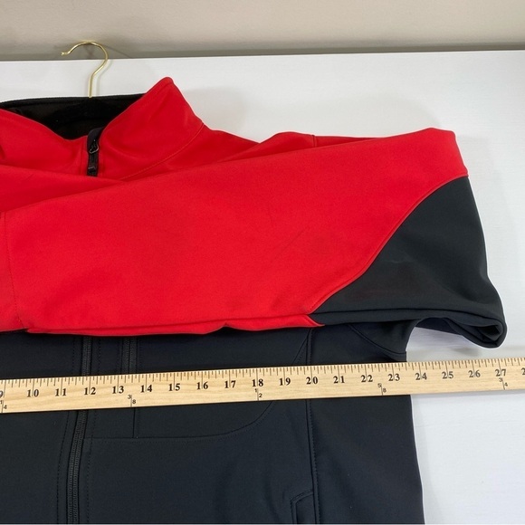 The North Face Men's Red Gray Softshell Water Resistant Jacket Coat Sz L - Picture 11 of 14